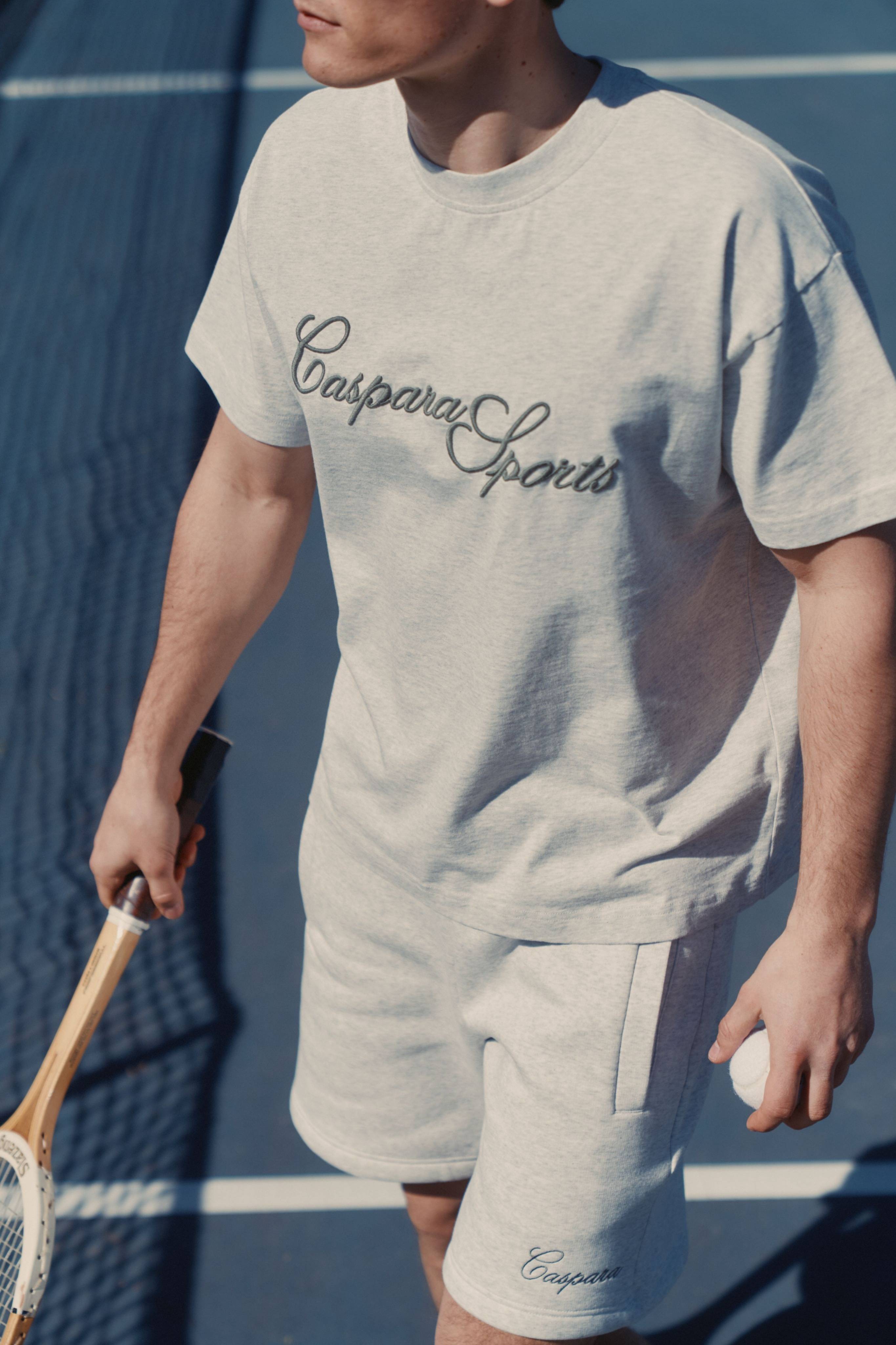 M. Racquet Club Cotton T-Shirt - Grey Melange